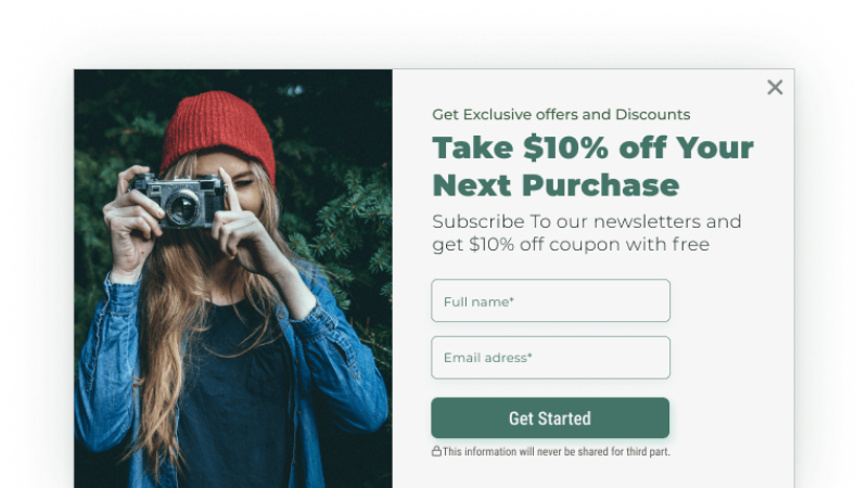 Popup example with forest template