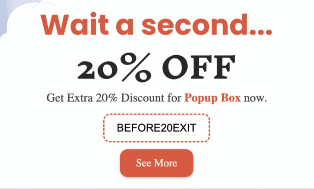 exit-intent popup
