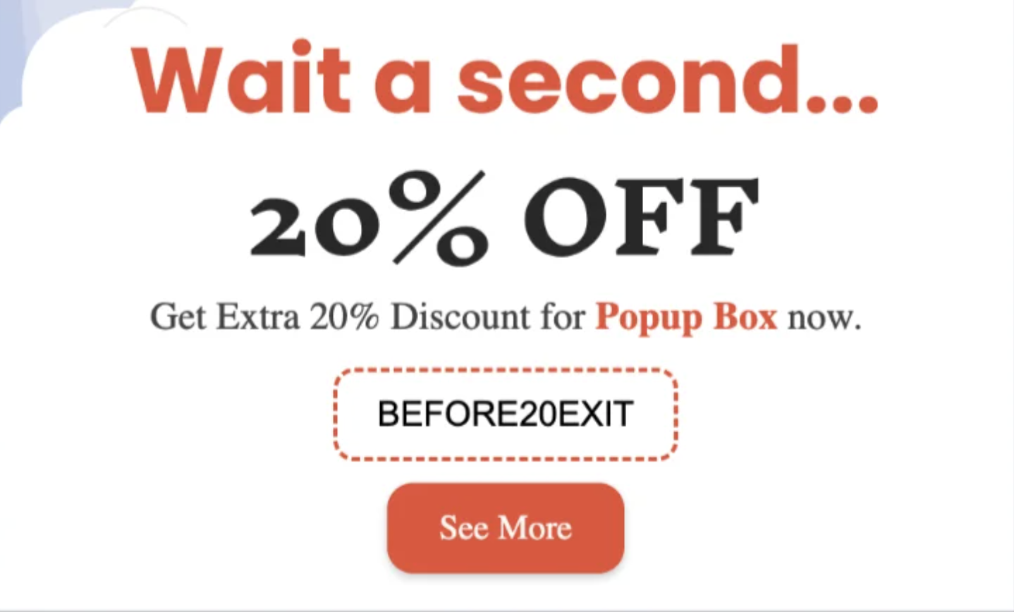 Exit-intent popup on WordPress