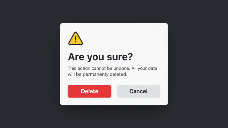 Example of attention-grabbing modal